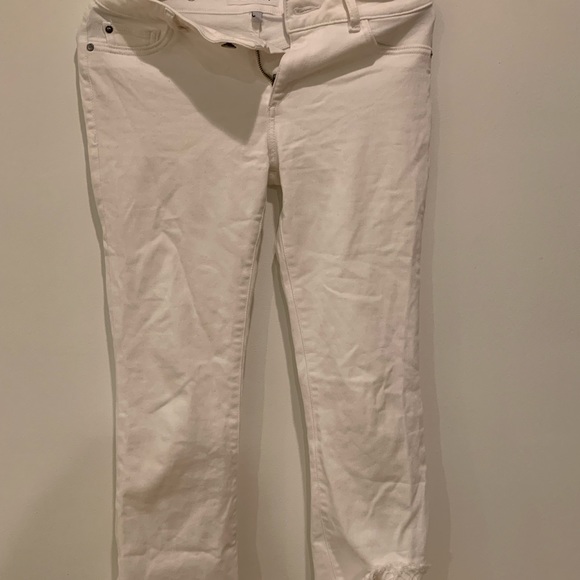 Dl1961 Lara instasculpt kick flare crop white jeans 26 - Picture 2 of 7